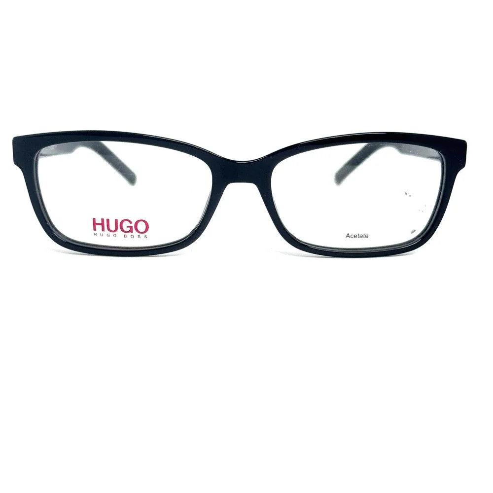 Hugo Boss Eyeglasses Frames HG‎ 1016 OIT 53-16-145 Glossy Black Hinge H15622